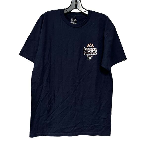 Vans "All Inclusive" Resort Short Sleeve Tee Shirt Blue Size Medium New - Picture 1 of 4